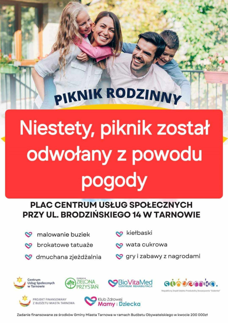 Piknik Rodzinny odwołany