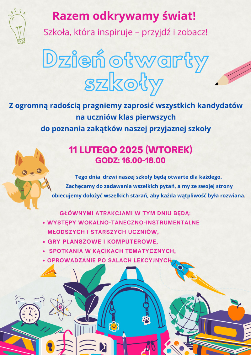 Dzień otwarty szkoły